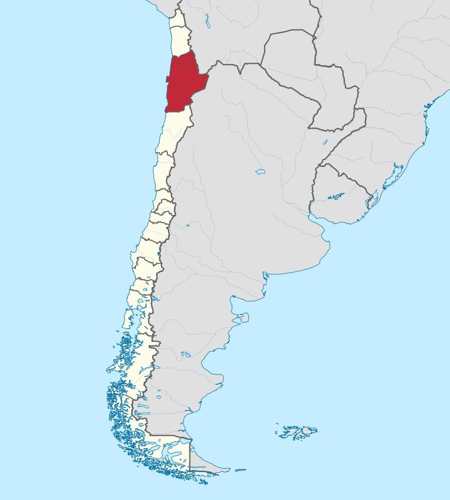 नक्शे के antofagasta, चिली