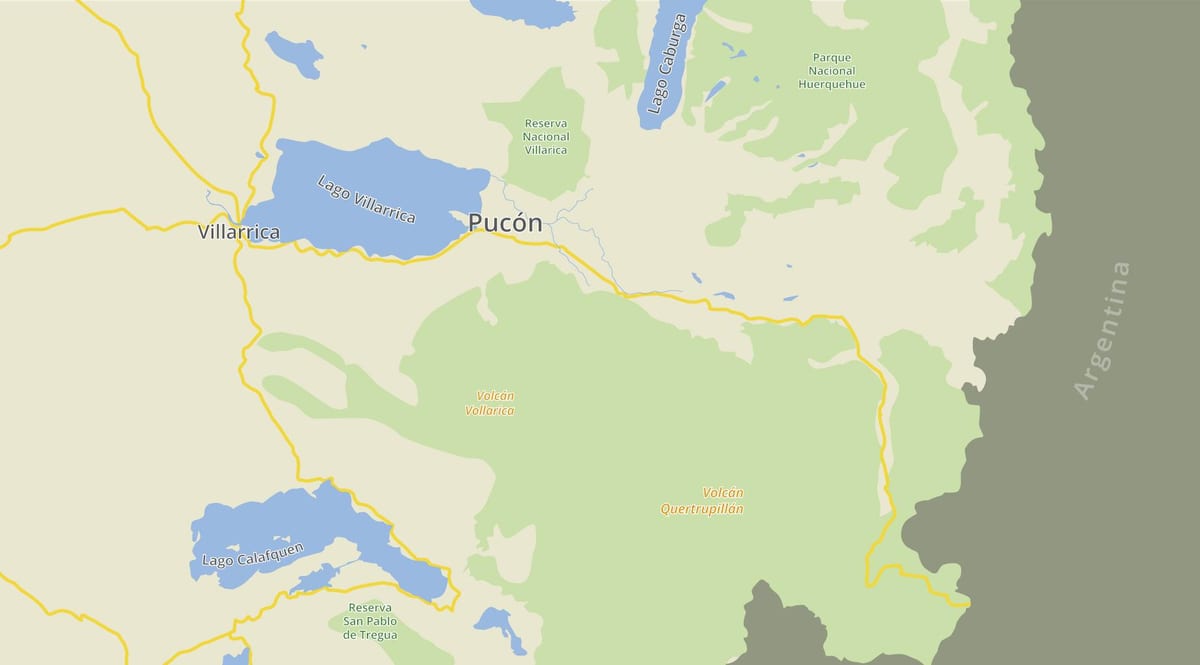 नक्शे के pucon, चिली