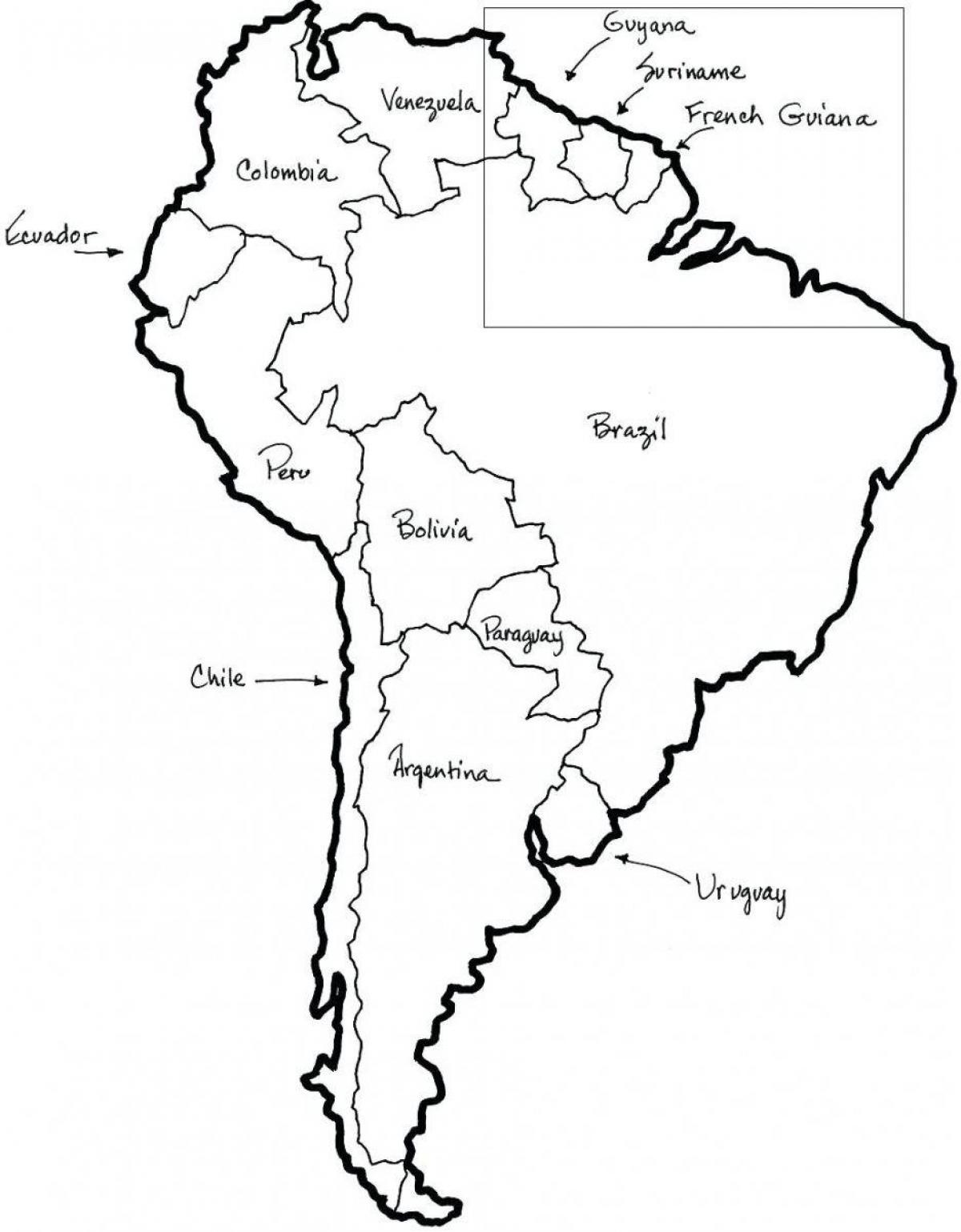 नक्शा चिली के outlin